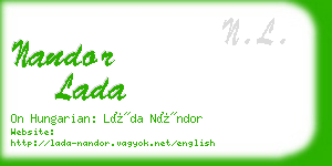 nandor lada business card